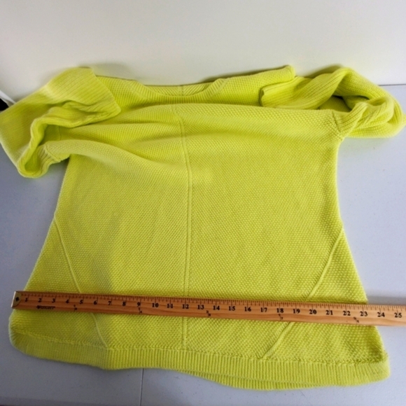 Talbots Plus Solid Citrus Honey Shaker Stitch Sweater 2X Pima Cotton Long Top - Picture 8 of 13